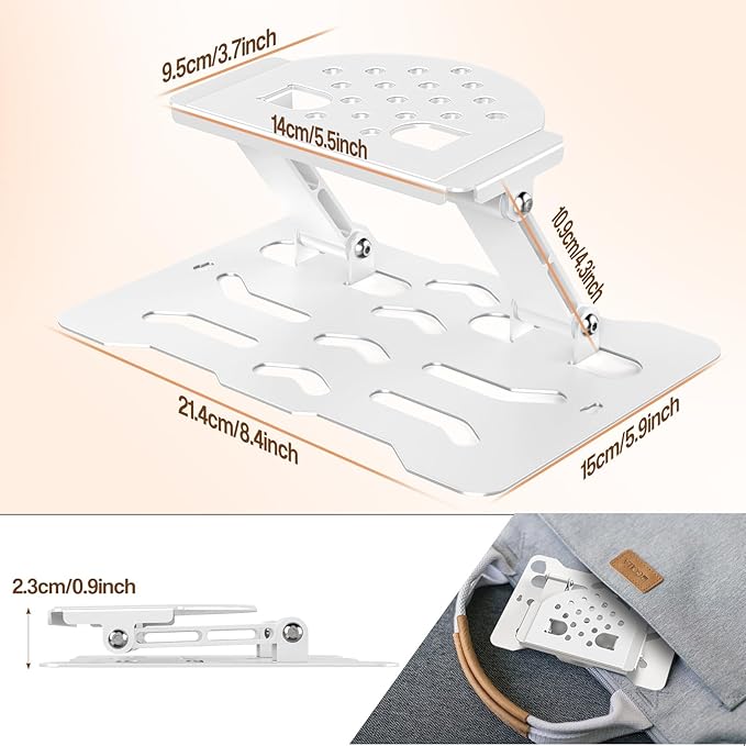 Adjustable Projector Stand & Mount - 3-in-1 Ceiling/Wall/Table Mount with 180° Dual-Axis Rotation, Universal 1/4" Screw, Multi-Hole Design, Anti-Slip Pads for Secure Projector Holder