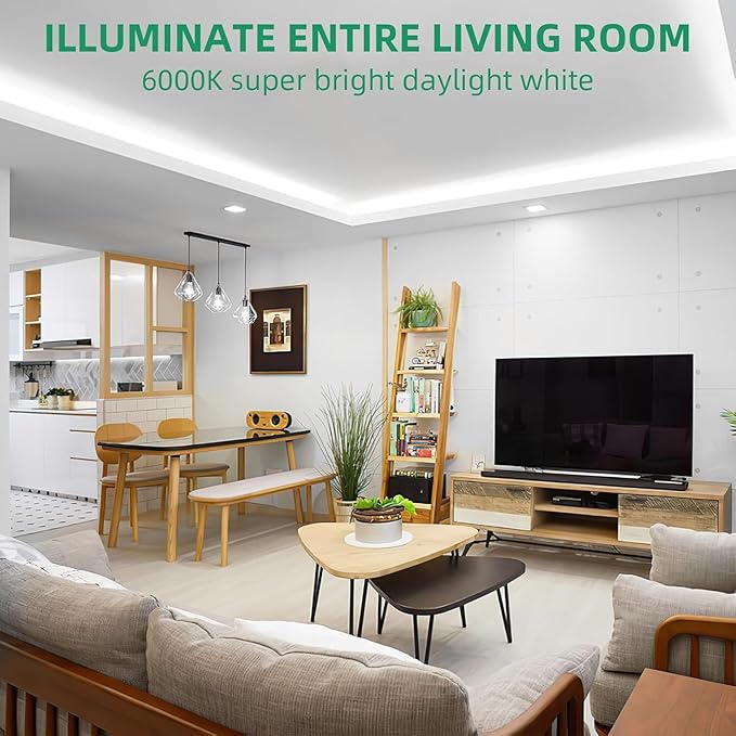 Lamomo LED Strip Lights, 100ft White Dimmable Neon LED Rope Lights, 24V Waterproof LED Light Strip, 6000K Flexible Neon Lights for Bedroom Indoor Outdoor Home Decor