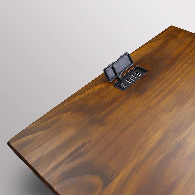 Casual Home Owl Night Stand with USB Port Charging Station and Drawer, 17.5"W x 14.25"D x 24.5"H, Warm Brown