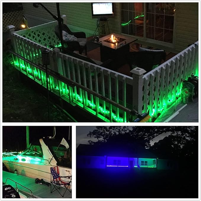 Green LED Rope Lights, 1080 LEDs Waterproof Rope Lights, 110V Cuttable Connectable Rope Lights Waterproof Decorative Lighting for Indoor/Outdoor, Patio, Halloween and Christmas Decorations