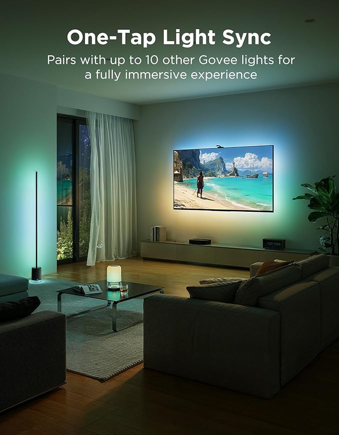 Govee TV Backlight 3 Pro with HDR Triple Camera, 11.8ft 5-in-1 RGBWWIC LED Strip Lights That Change with 55-65 Inch TVs, 75LEDs/m, Supports AI Filter, Smart App and Voice Control, DreamView Sync