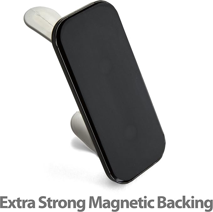 Officemate Magnet Plus Magnetic Double Coat Hook, Black/White (92522)