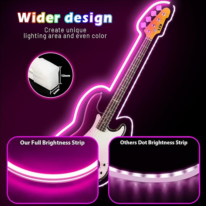 L8star 16.4ft RGB LED Neon Rope Light with Remote Control, Smart Color Changing DIY Mode Neon Flex Strip Lights for Bedroom Indoors Outdoors Decor