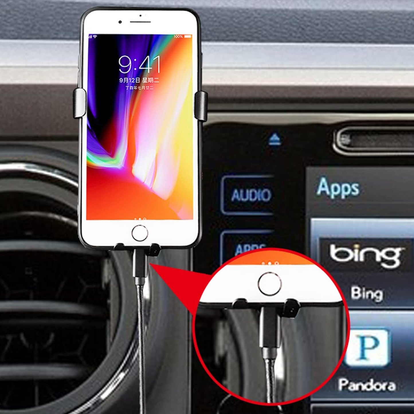 ITrims Car Phone Holder for Toyota Tacoma 2016-2022, Adjustable Dashboard Mount for Most Smartphones