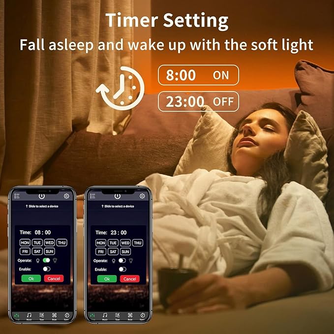 KSIPZE Led Lights for Bedroom 50ft Led Strip Lights with Remote RGB Color Changing Music Sync Bluetooth Smart App Control for Room Bedroom Lighting Flexible Home Décor