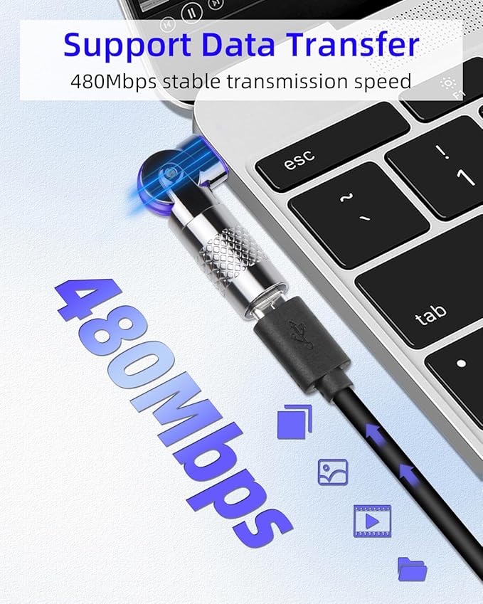 RIIEYOCA USB C Female to Micro USB Male 180 Degree Rotating Connector,Type C to Micro USB 90 Degree Right Angle Adapter,Fast Charger,Data Transfer,5V 3A 480Mpbs for Mobile Phones,Computers,etc(2-Pack)