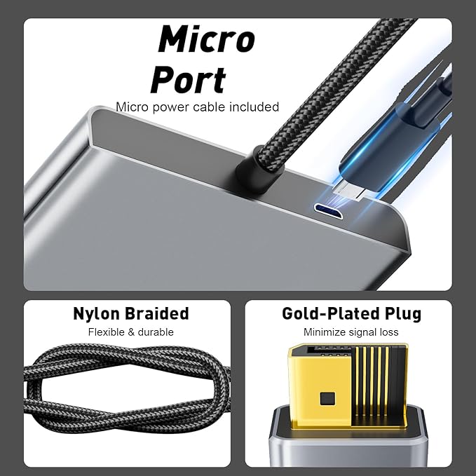 DisplayPort Splitter for 3 Monitors Extended Display | 4K 60Hz Display Port 1 in 3 Out, DP to Three DP MST Hub Adapter for PC, NVIDIA, AMD