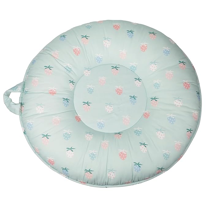 Pello Multi-use Luxe -Toddler Floor Pillow/Play Mat/Lounger (Rosie Berry Strawberry)