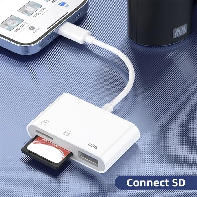 NFHK USB 2.0 Type C USB-C to TF Micro SD SDXC USB Female Card Reader Adapter Compatible with MacBook Laptop Tablet Phone