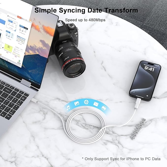 2Pack Lightning Male to USB C Female Charging Adapter,[MFi Certified] Type C Charging Support Data Transmission Call Audio Connector Dongle for iPhone 14/13/12/11/8/7/XS/Plus/Pro Max/6/5 iPad No Call