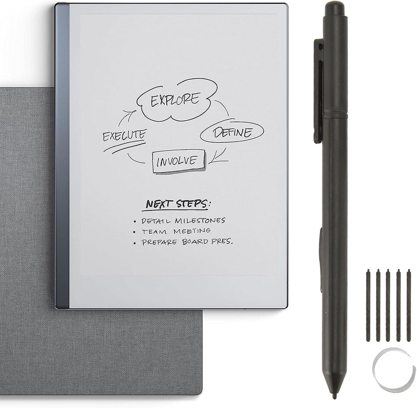 EMR Pen with Soft Tip, 5 Replacement Tips, 4096 Pressure Sensitivity, Support Palm Rejection and Tilt, Black
