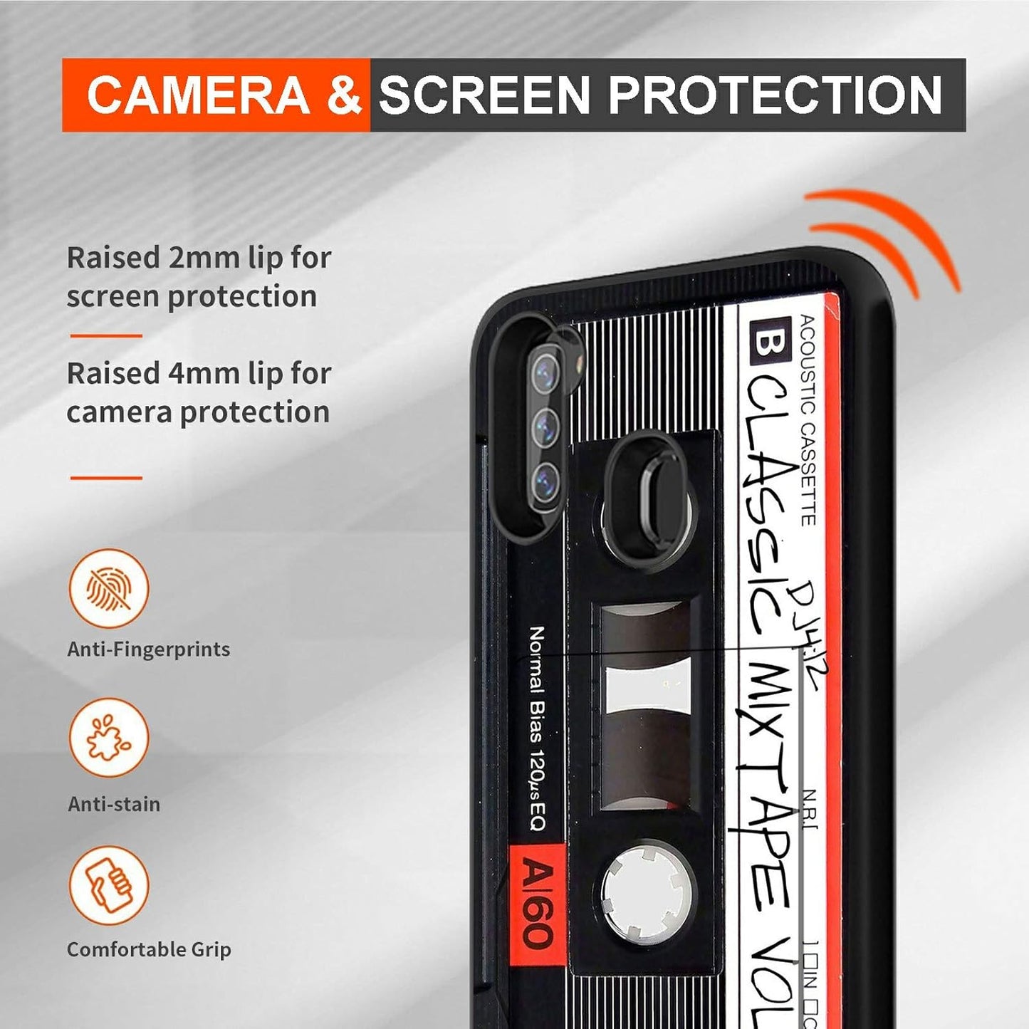 Rossy Wallet Case for Samsung Galaxy A11, Dual Layer Hybrid Soft Silicone Hard PC with Kickstand