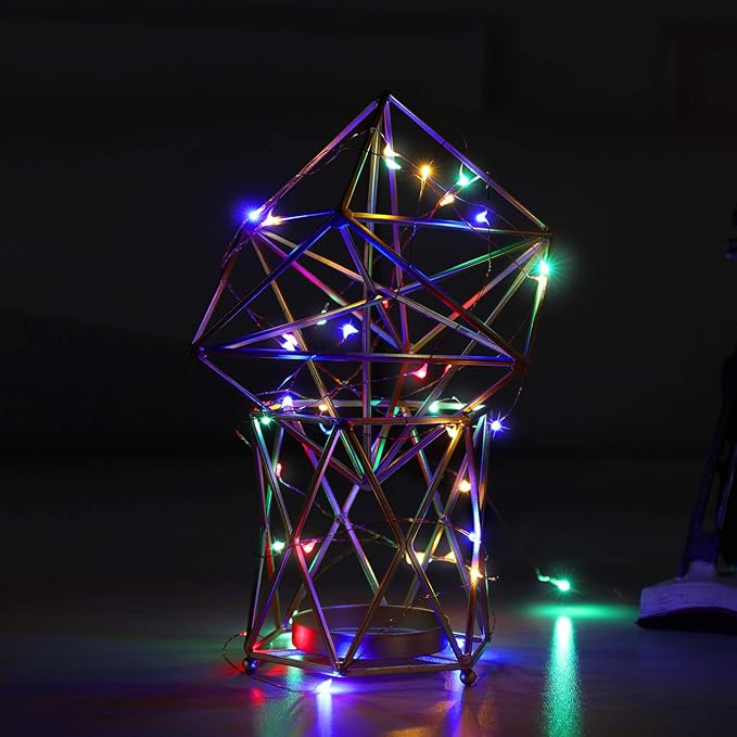 Led Fairy Lights Battery Operated, 4 Packs Mini Battery Powered Copper Wire Starry Fairy Lights for Bedroom, Christmas, Parties, Wedding, Centerpiece, Decoration (5m/16ft Multi-Colored)