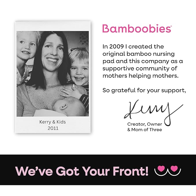 Bamboobies Nursing Pads, Ultra-Soft Velour, Reusable, Washable & Leak-Proof, 6 Ultra-Thin and 2 Overnight Pads for Breastfeeding