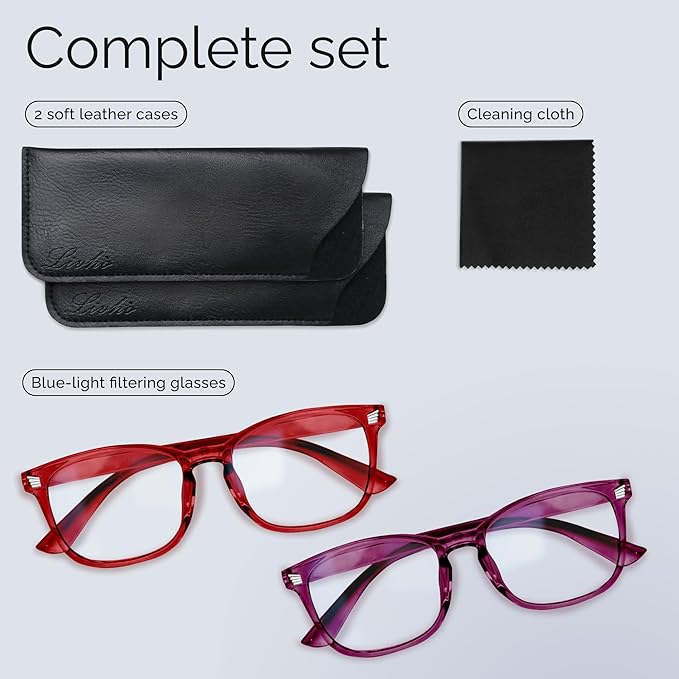 livho High Tech Blue Light Glasses - Advanced Blue Light Blocking Computer Glasses - Screen Fatigue & UV Protection