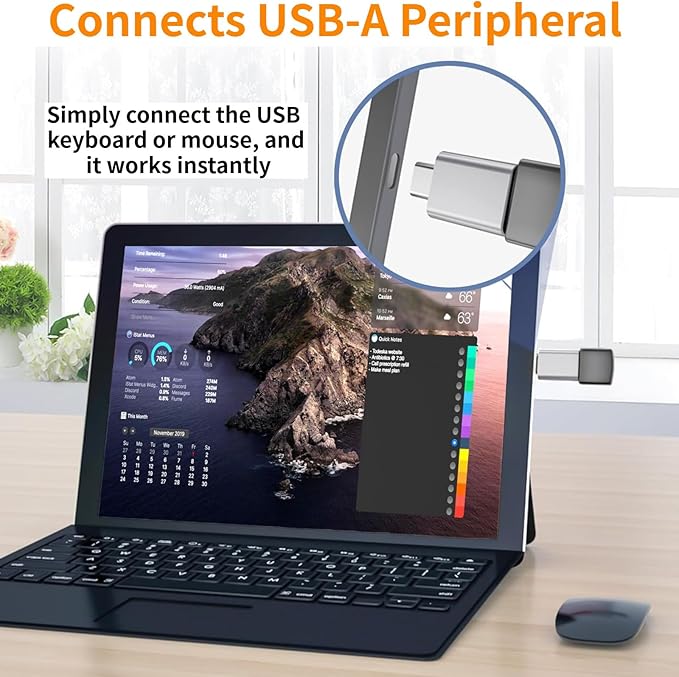 [Apple MFi Certified] USB C to USB Adapter, USB C Male to USB 3.0 Female OTG Cable Converter Compatible with MacBook Pro Air, Tablets, iPhone 17 Pro Max/17 Plus/16/15 Series