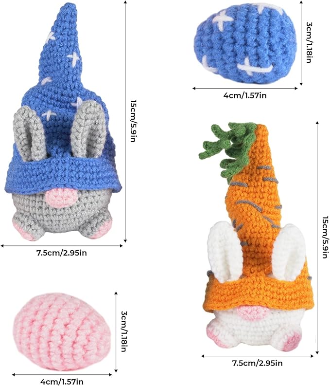 Wizardi Amigurumi DIY Crochet Kit - Rabbits F07N8-M144