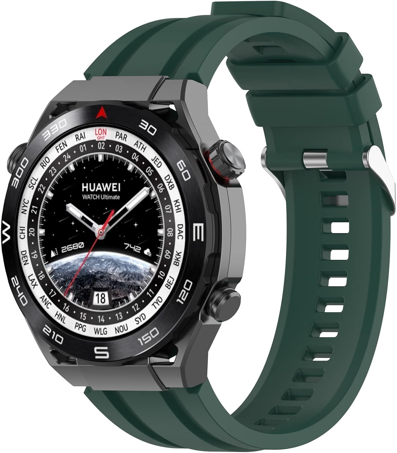 FitTurn 22mm Soft Silicone Bands for Huawei Watch 3/3 Pro/GT2 Pro/GT3 Pro, Replacement Strap for Men Women