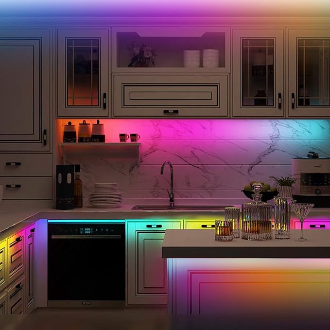 USB LED Strip Lights 13.2ft, Waterproof LED Strip Lights USB Powered RGB Lights with 3 Keys Controller Flexible LED Strip Lights Multicolor Chasing LED Lights for Indoor & Outdoor Decor