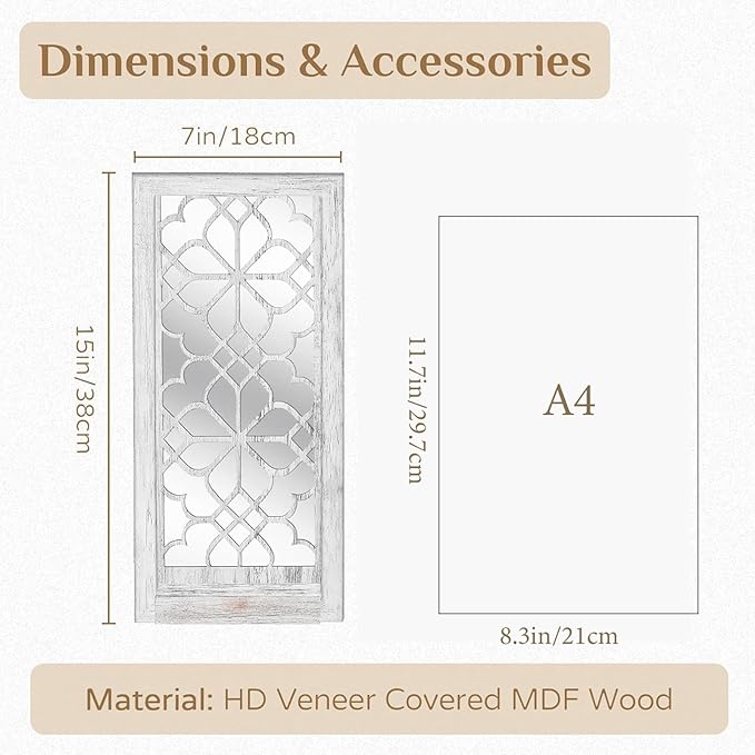 Wood Small Wall Shelves for Candle - Decorative Farmhouse Floating Shelf Candle Sconces for Wall Decor - Rustic Carved Floating Shelf Wooden Shelving for Bathroom Bedroom