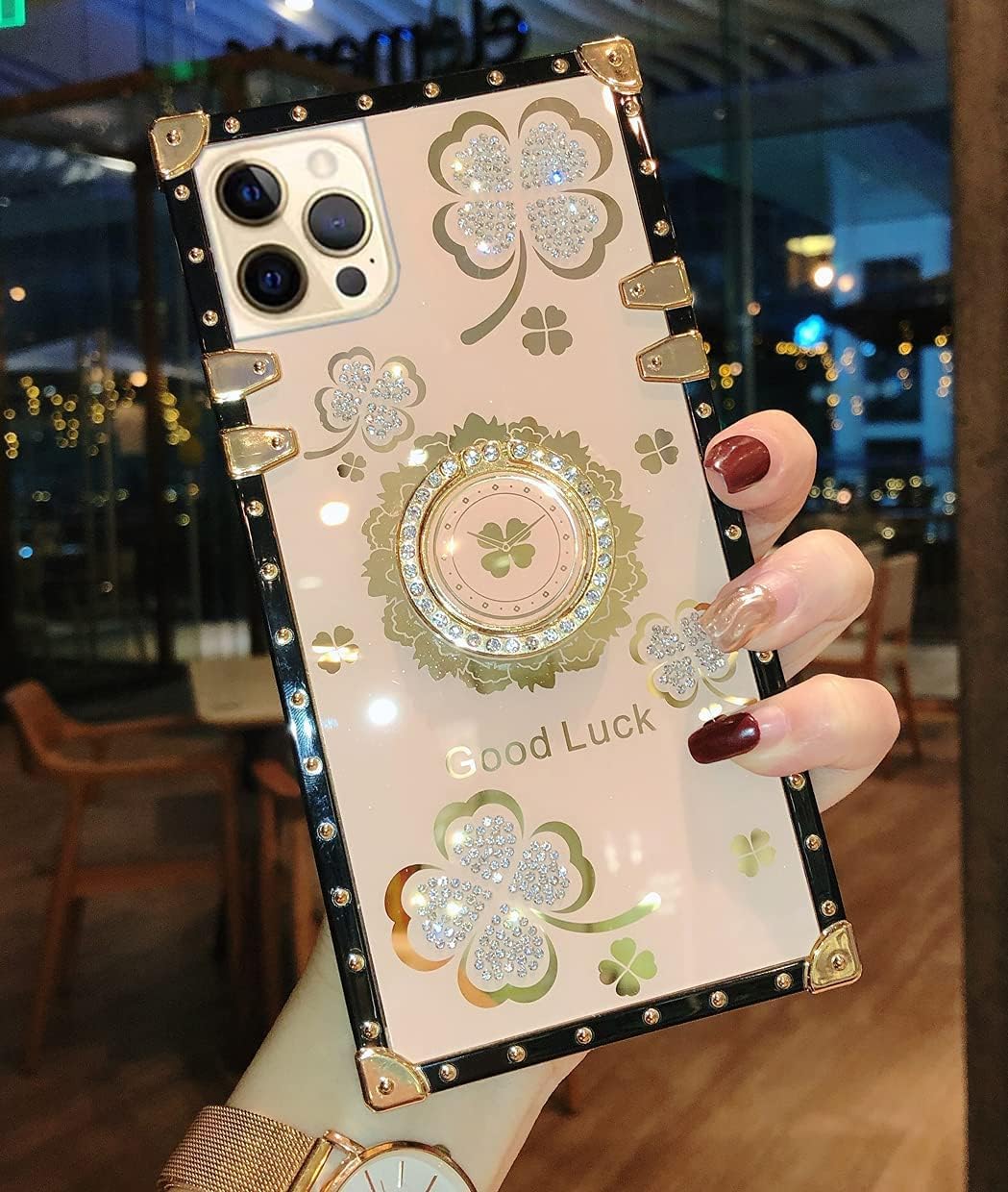 iPhone 12 Pro Max Bling Case - 6.7" Luxury Cute Shine Sparkly Glitter Diamond Rhinestone Flower Soft Phone Cover with