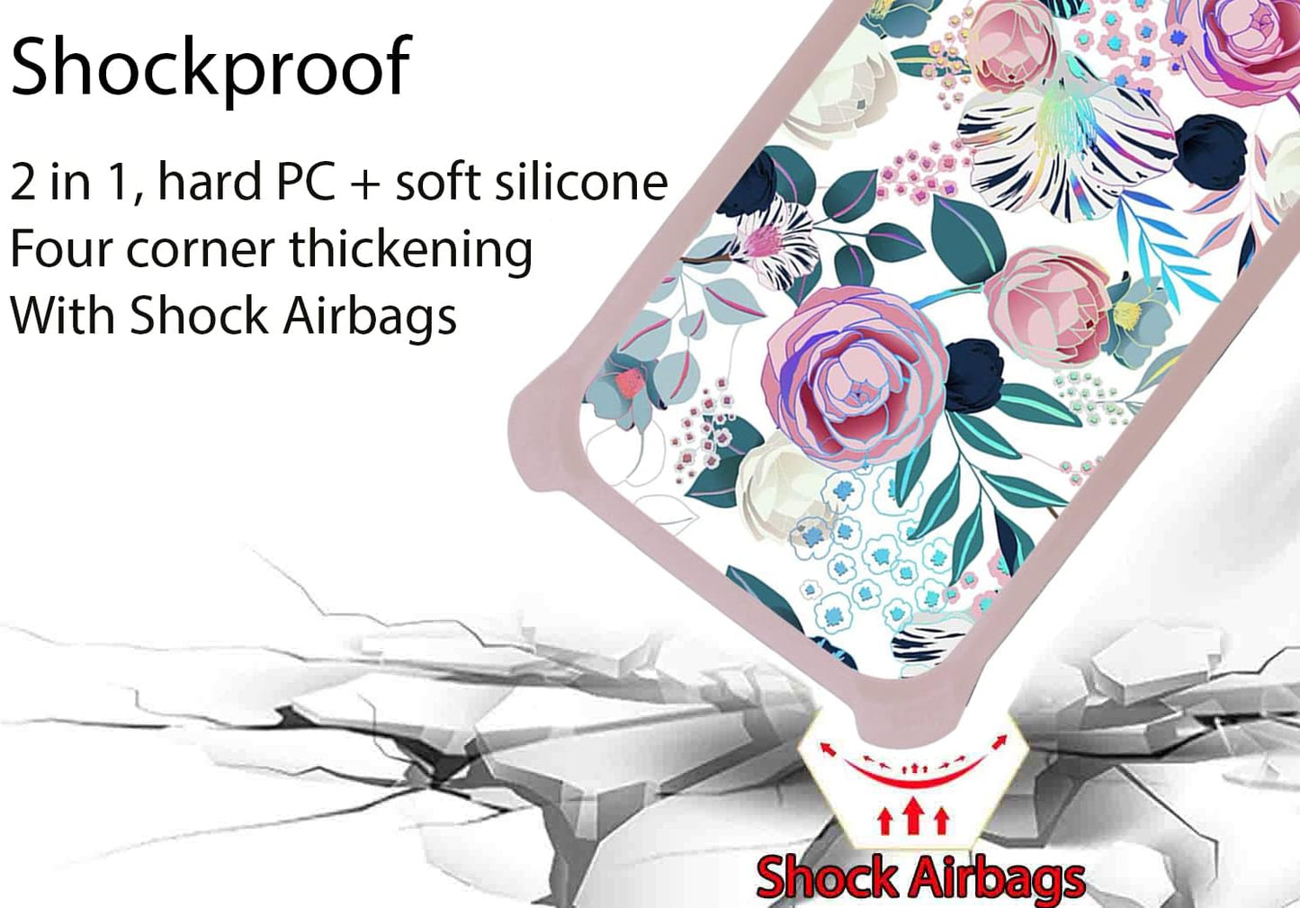 Koobee K100 Case Compatible with Ans Koobee K100 Phone Case SL004T, [with Tempered Glass Screen Protector][Hard PC +