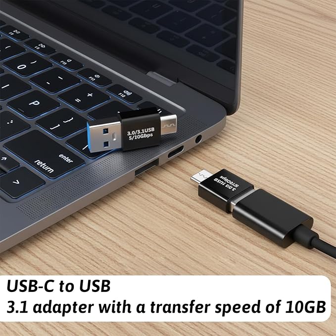 4 PCS USB-C 3.0/3.1 Male to Males Adapter, USB C/Type C Males to USB Male Converter for Computers Notebook Mobile Phones Connector Connection or Data Cable Extension