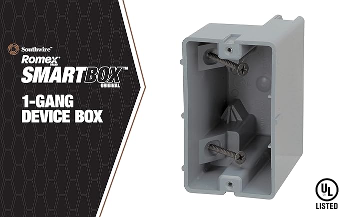 Southwire Southwire MSB1G One Gang Device Box with Depth Adjustable; Heavy Duty 42lb; Gray