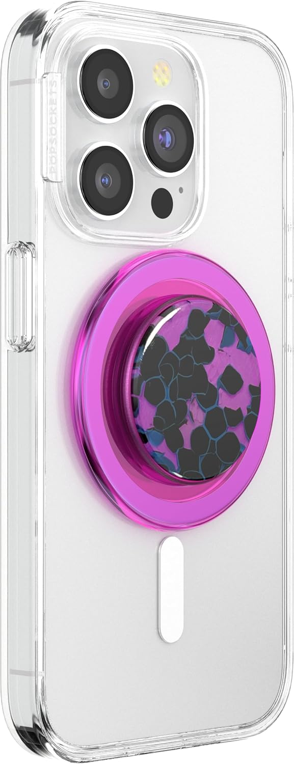 Purple Prism PopSockets Phone Grip with MagSafe Compatibility, Wireless Charging Compatible Phone Holder.