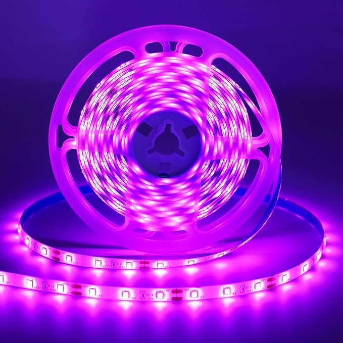 iNextStation Pink LED Strip Lights, 16.4ft 300 LEDs Ultra Bright Flexible LED Light Strip for Bedroom, Cuttable 12V Tape Light for Kitchen, Cabinet, TV Backlight (Power Adapter not Included)