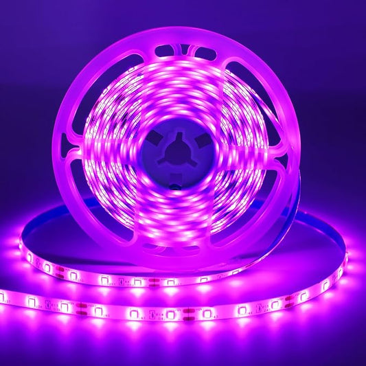 iNextStation Pink LED Strip Lights, 16.4ft 300 LEDs Ultra Bright Flexible LED Light Strip for Bedroom, Cuttable 12V Tape Light for Kitchen, Cabinet, TV Backlight (Power Adapter not Included)
