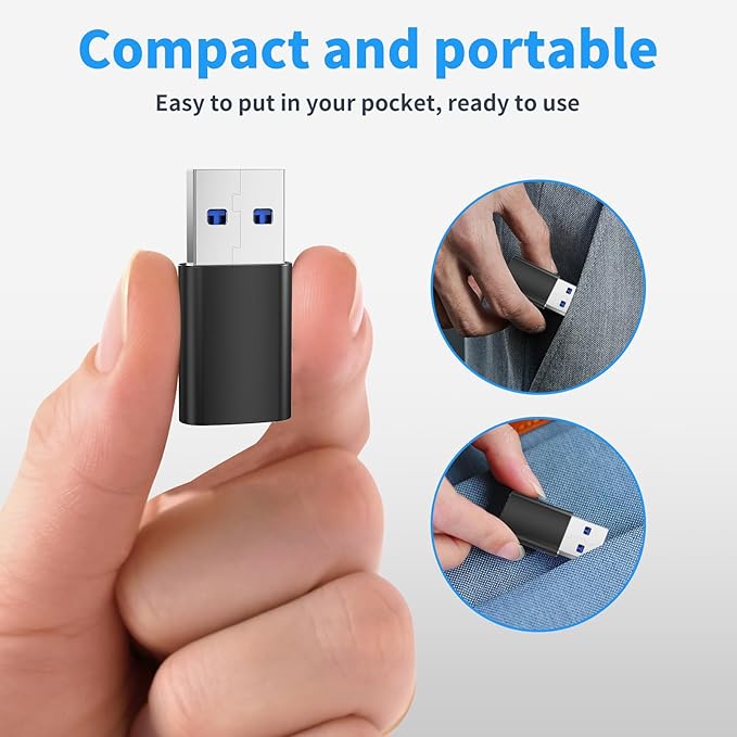 10PCS Upgraded USB 3.0 to USB C Adapter, Compatible with Samsung, iPhone, IPad, Power Bank and More USB C Devices.