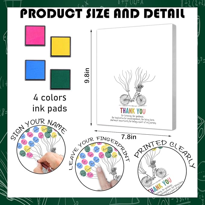 SHLINCO Teacher's Day, End Of School Year Thank You Gift, Creative Diy Footprint Tree, Complete Diy Frameable Display Kit For School Walls And Teacher'S Lounges