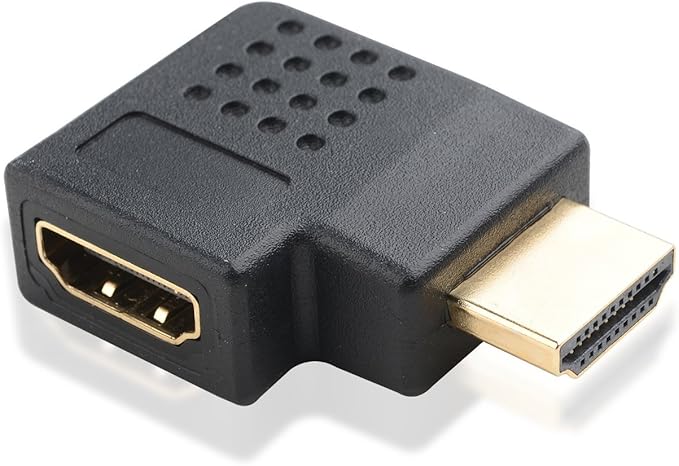 Cable Matters 2-Pack Flat Right Angle HDMI Adapter (HDMI 270 Degree Adapter) with 4K and HDR Support