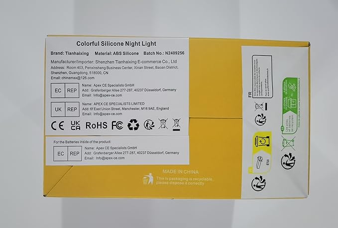 Night Light Kids with Cute Elephant Design Children's Room LED Bedside Lamp with Changeable RGB Colors Rechargeable Night Light Compatible with Touch-Control & Remote Control - Elephant