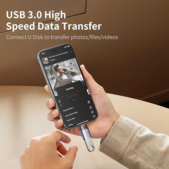 mcdodo USB to USB C Adapter with Lanyard, USB-C Male to USB 3.0 Female OTG Adapter Fit iPhone 16 15 MacBook Pro/Air,iPad,Microsoft Surface,Galaxy S25 S24 and More Type C Devices