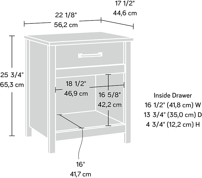 Sauder Cannery Bridge Night Stand with Spacious Drawer, Nightstand for Bedroom, Sindoori Mango Finish