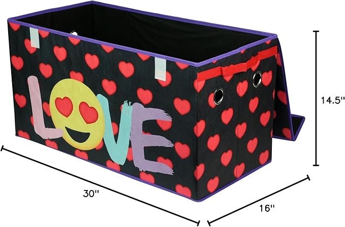 Idea Nuova Emoji Pals Love Collapsible Storage Trunk