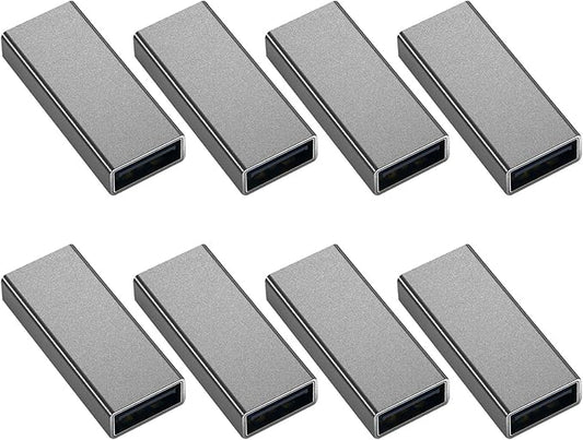 8Pack USB Female to Female Adapter for Connecting Two USB Male Ends Devices, UsbA Extension Connector Compatible with MacBook Pro/Air, IPad Pro Google Pixel,Apple Etc.（Grey）
