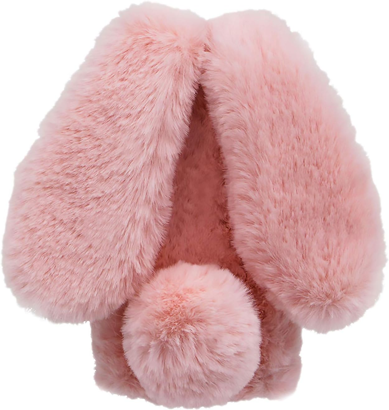 Rabbit Case for LG Stylo 6, Cute 3D Bunny Ears Soft Furry Hairball, TPU Bumper Protective Skin Cover for Women Girls