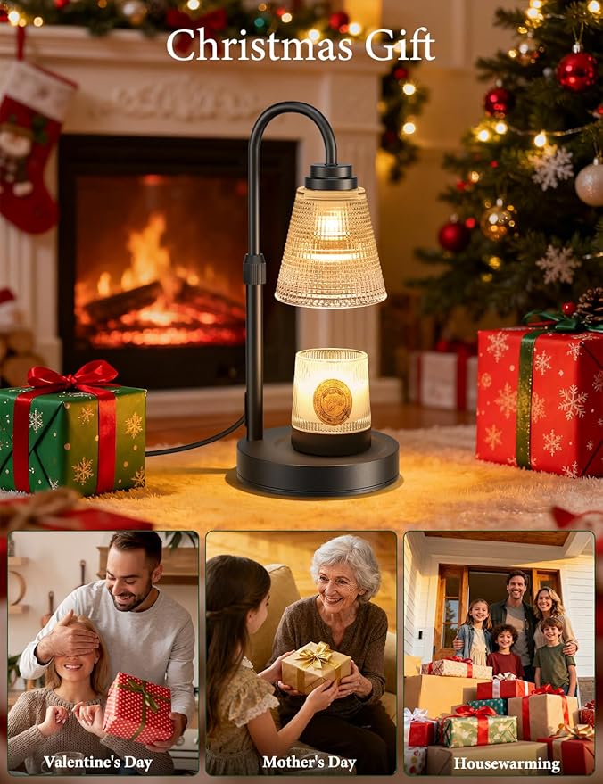 Candle Warmer Lamp with Timer Dimmable, Adjustable Height Wax Melts Warmer for Jar Candles, Housewarming, Birthday, for Women and Mom, Home Decor