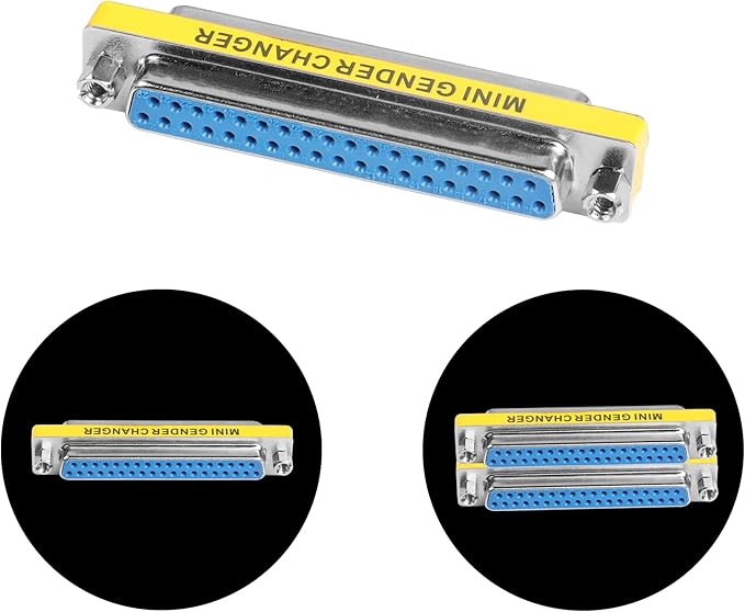 MEIRIYFA DB37 37 Pin Gender Changer D-SUB 37Pin Female to Femake Coupler Serial Cable Gender Changer VGA Adapter Connector-2PCS (Female)