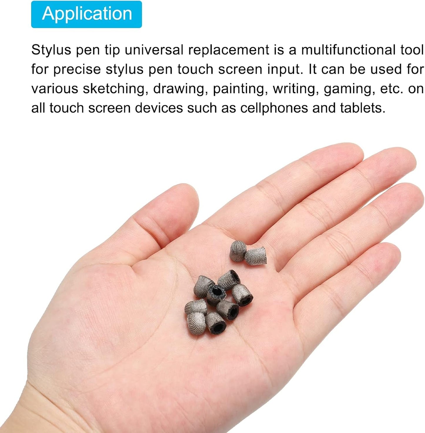 MECCANIXITY 6pcs Stylus Pen with 5.5mm Fine Tips, Conductive Fiber Capacitive Touch Screen Pens, Universal Replacement