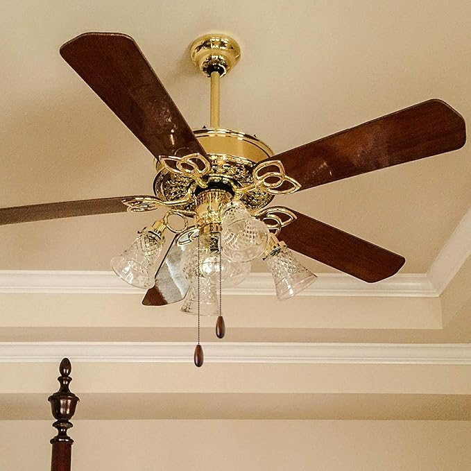 4 Pieces Ceiling Fan Chain Pulls Extender Wooden Pull Chain Extension Ornaments for Ceiling Light Lamp Fan(Walnut Color)