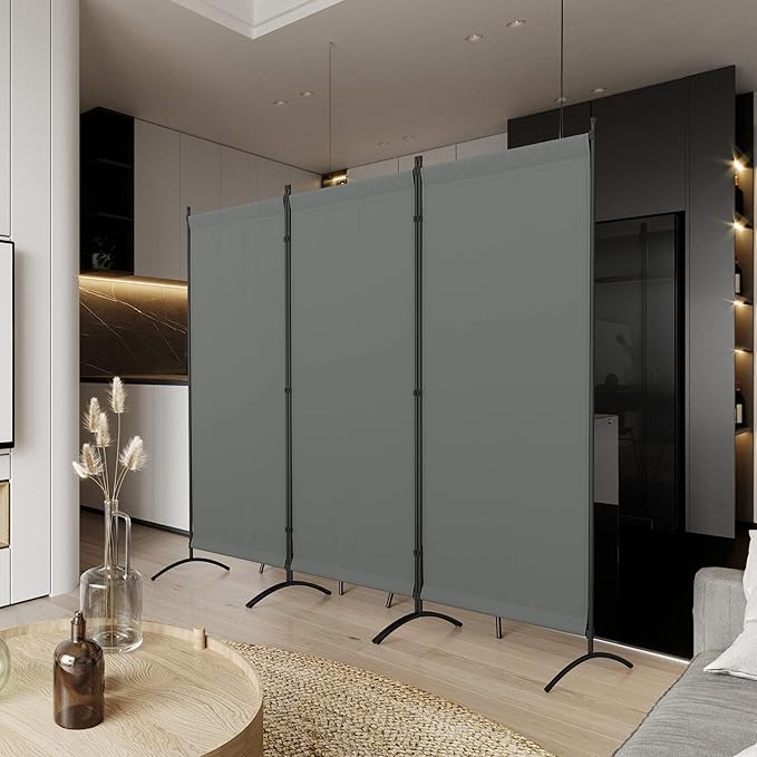 Morngardo Room Divider Folding Privacy Screens 3 Panel Partitions Dividers Portable Separating for Home Office Bedroom Dorm Decor