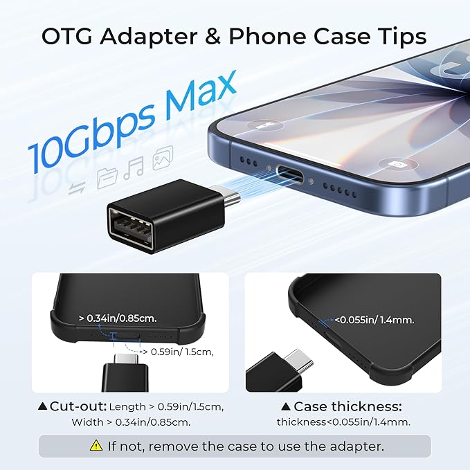 Basesailor USB to USB C Adapter with C Male to 3.0 Female Charger 4P,Thunderbolt 4 to Type A OTG Converter for MacBook,iPhone 14 13 12 Pro Max,Apple iWatch 8 7 SE,iPad 10 Air 4 5 Mini 6,Galaxy S23 S22