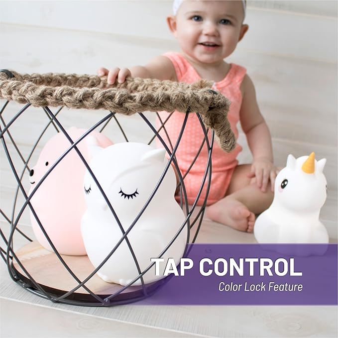Lumipets Cute Unicorn Night Light for Kids - Rechargeable Battery, Perfect for Kids Room