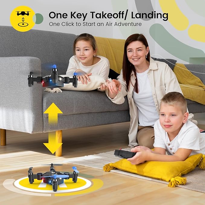 Holy Stone HS190 Foldable Mini Drone for Kids Beginners, RC Nano Quadcopter with Altitude Hold, 3D Flips, High Speeds Rotation, Headless Mode, Throw to Go, One Key Return, Great Gift Toys for Boys and Girls, Blue