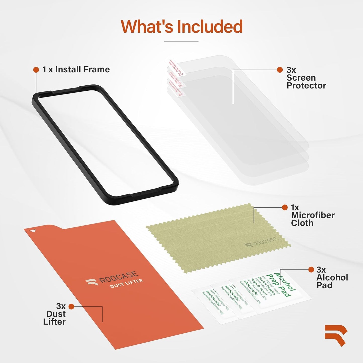 rooCASE Glass Screen Protector for Apple iPhone 15 Pro, (6.1 Inch), Case Friendly Tempered Glass Front Cover