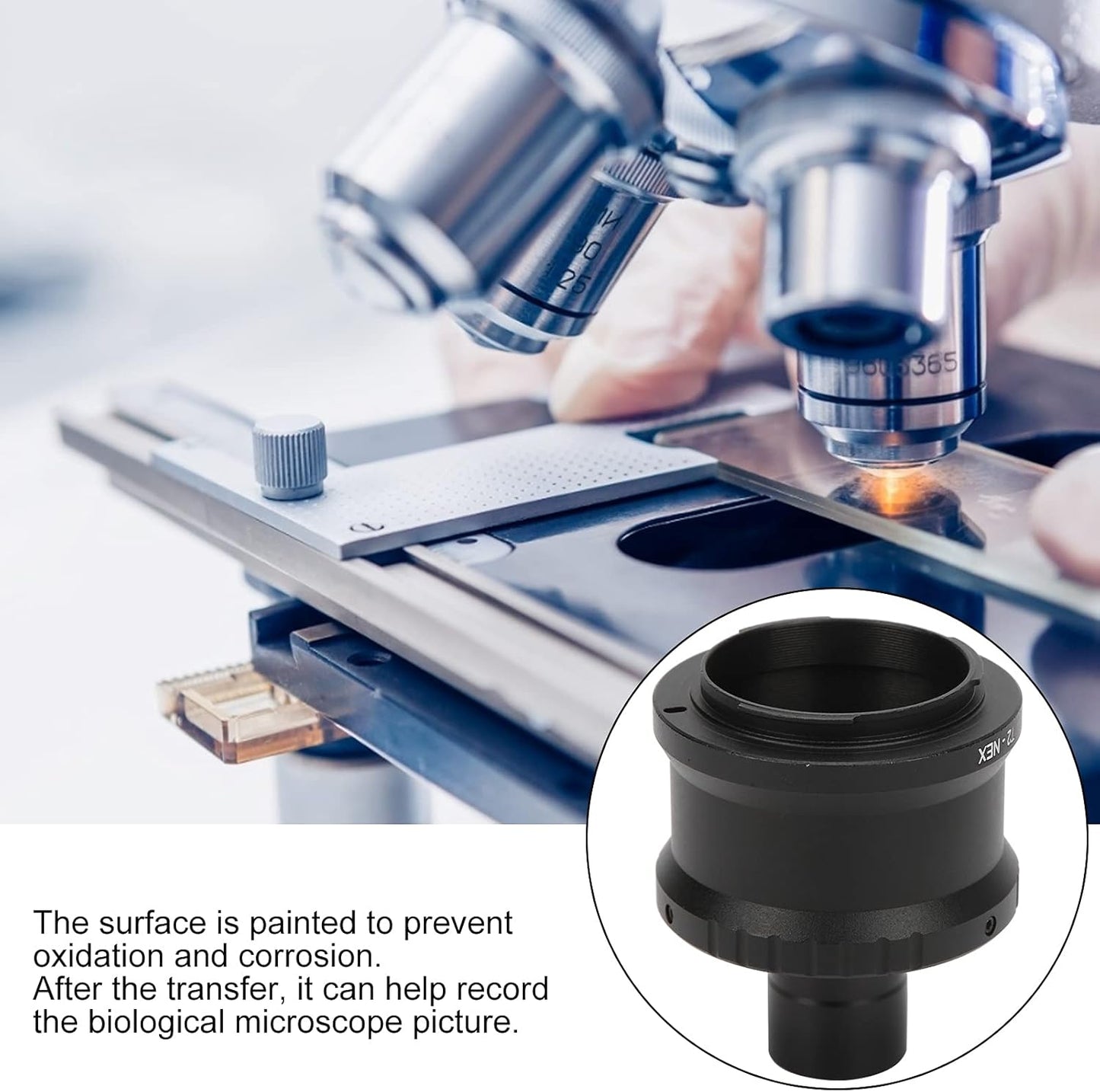 YYOYY 23.2mm Microscope T Mount Extension Tube T2 Mount Adapter Ring for Sony E Mount SLR Camera